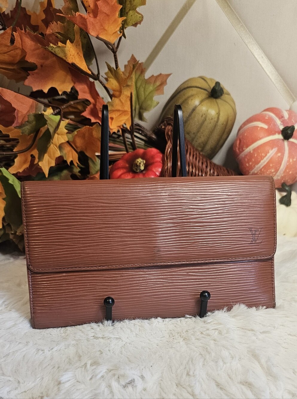 Louis Vuitton Epi Leather Trifold Long Wallet With COA